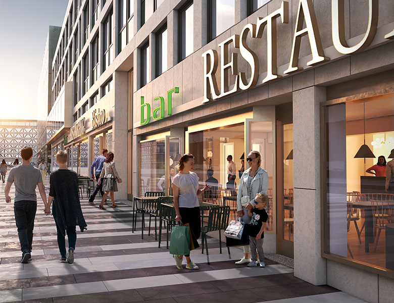 Vision image of the street environment at Klarabergsgatan
